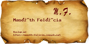 Masáth Felícia névjegykártya